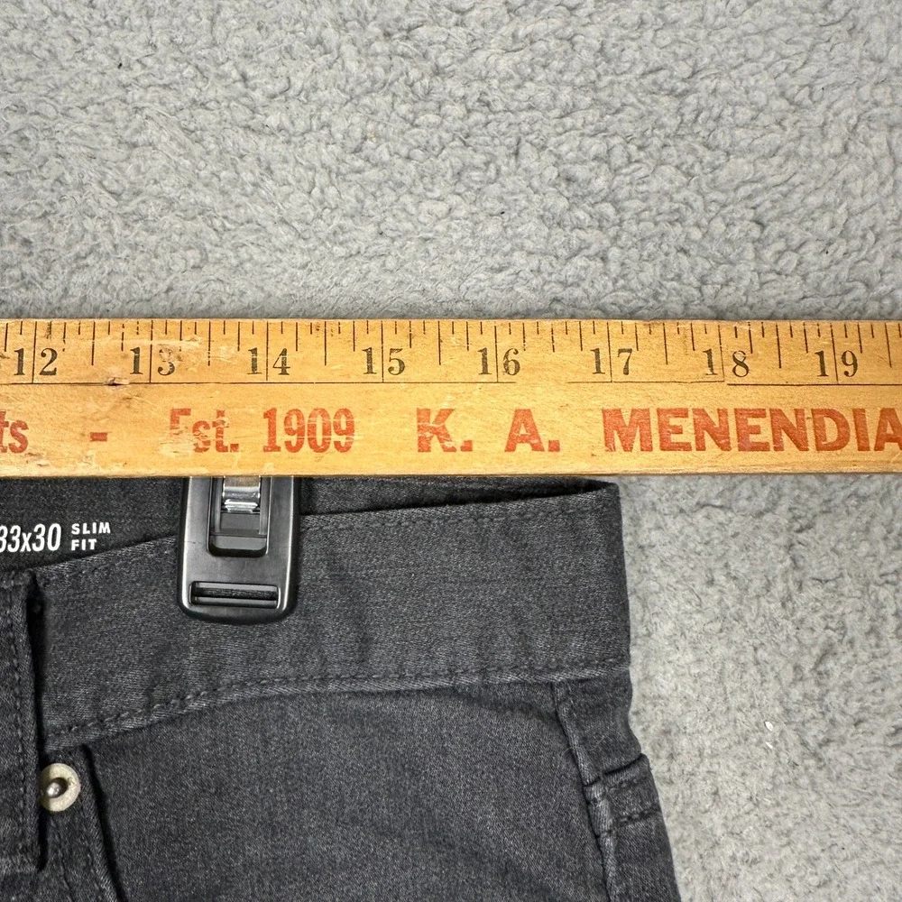 Banana Republic Travel Jeans Mens 33X30 Grey Slim Fit Straight Leg Denim Stretch